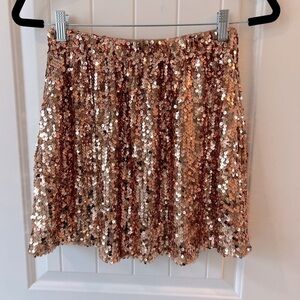 Q Mack Gold Sequin Fabulous Skirt Size S